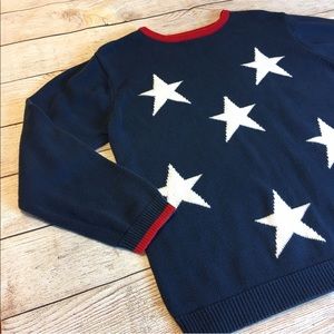 Star Print 100% Cotton Cozy Sweater